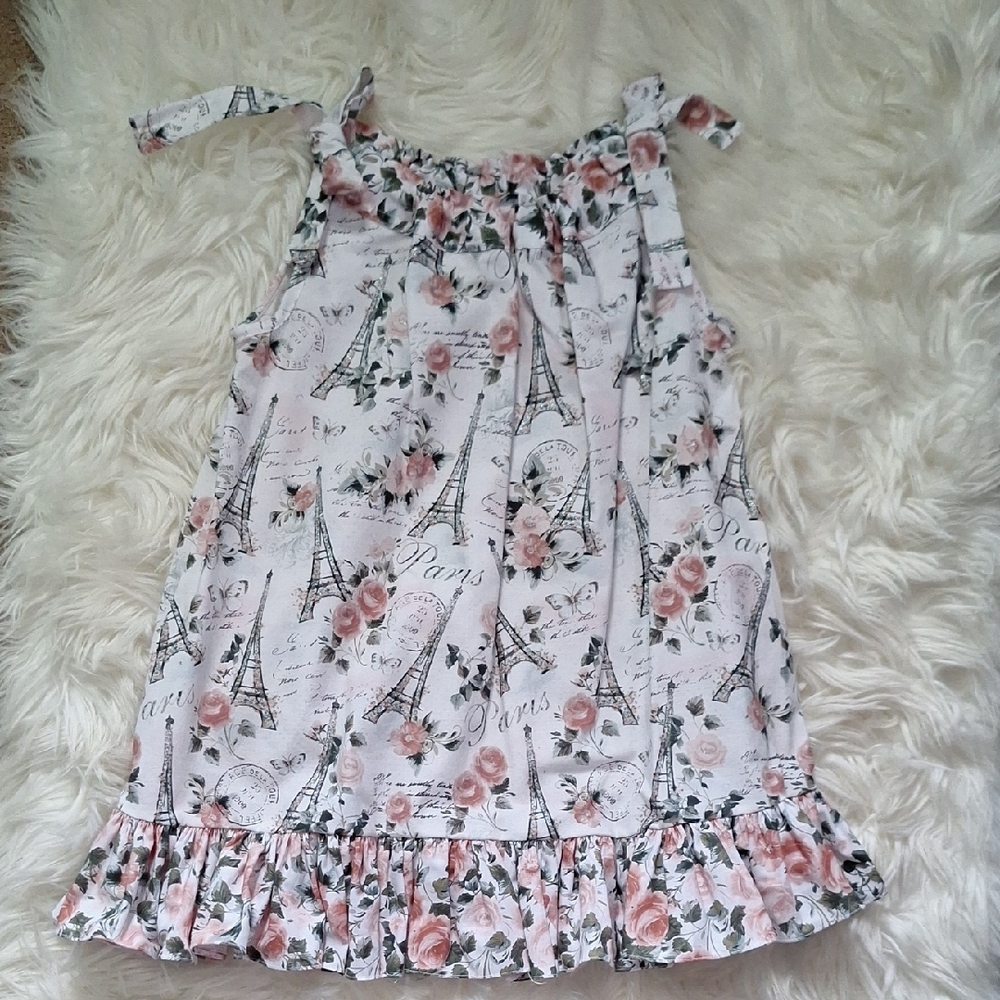 Floral Paris Print Dress